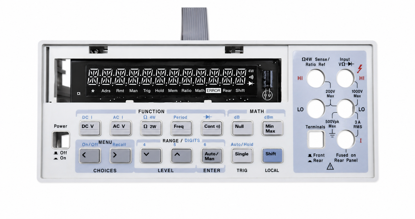 HP / Agilent 34401A VFD to LED Display Replacement. LED Conversion. (Preorder)
