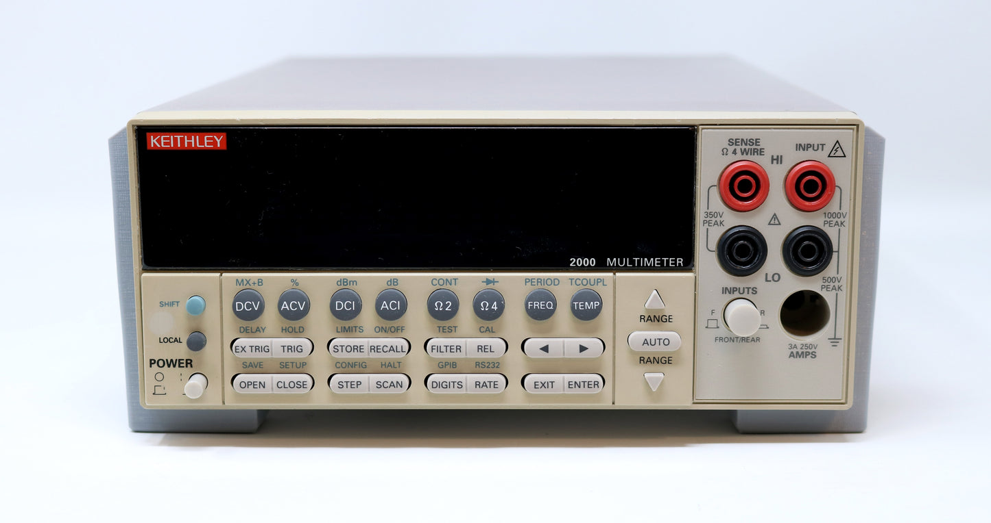 Keithley 2000 DMM on a white background