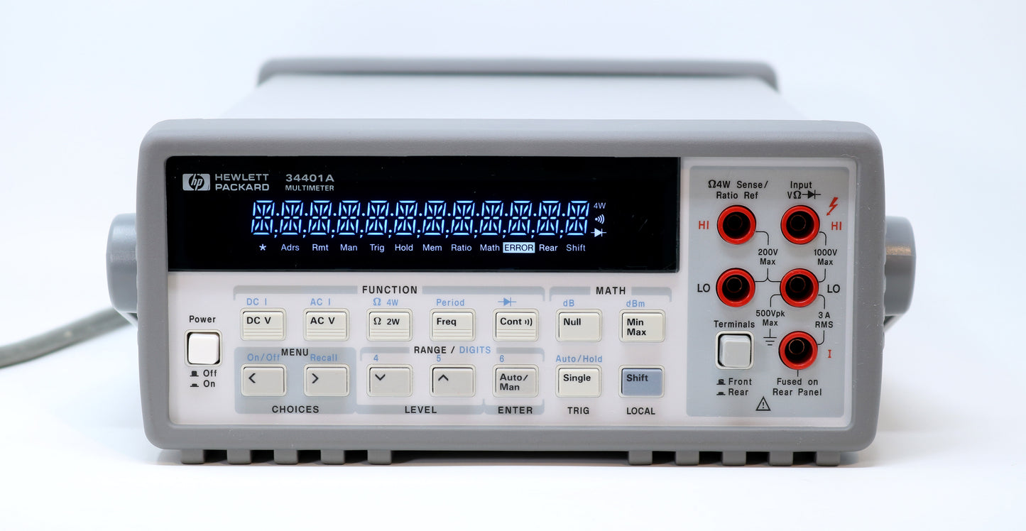 HP / Agilent 34401A VFD to LED Display Replacement. LED Conversion. (Preorder)