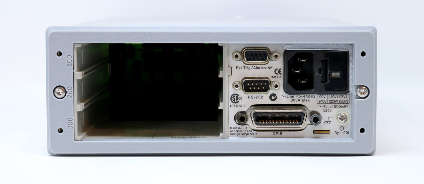 HP / Agilent 34970-88302 Rear Panel / Bezel fits 34970A, 34972A. 3D Printed