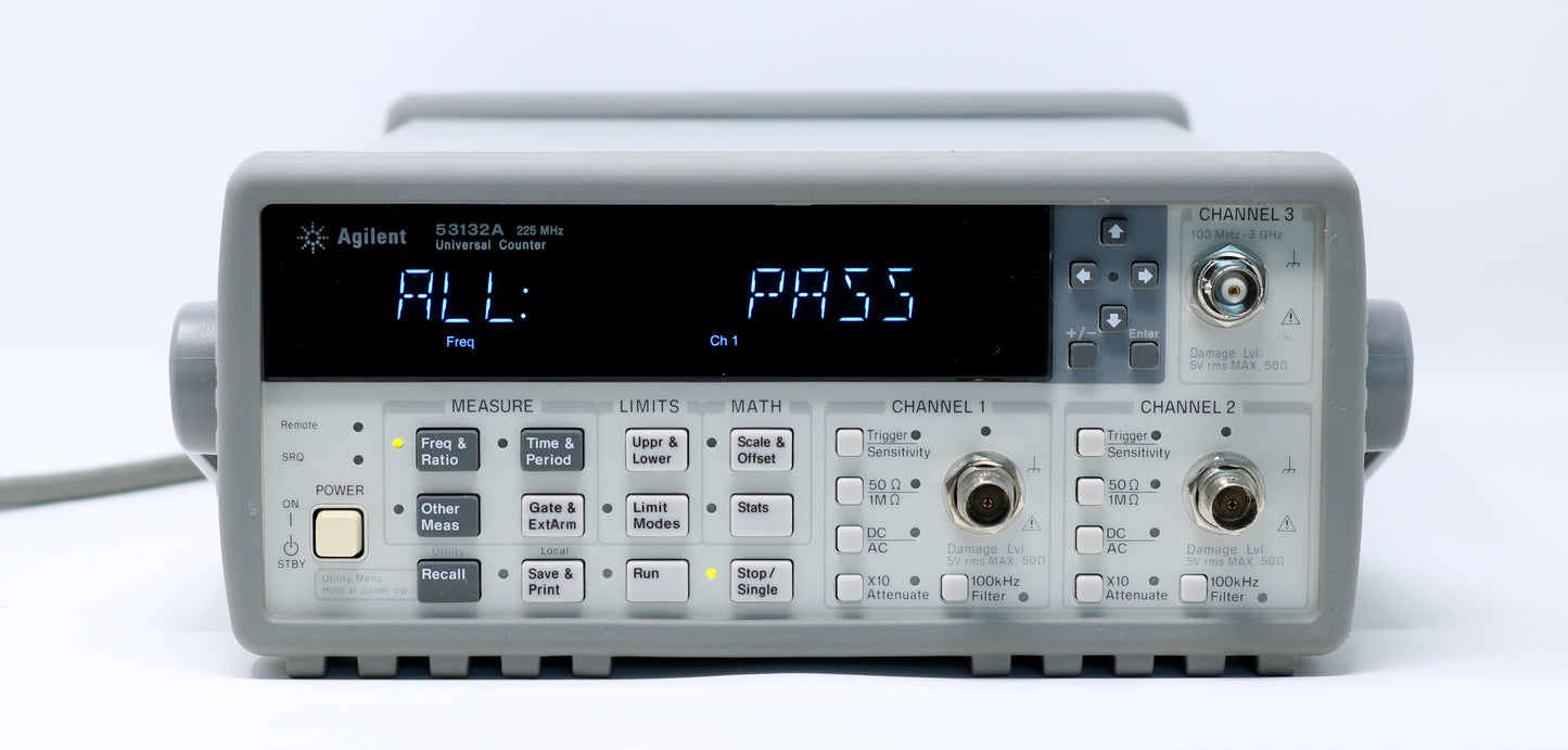 HP / Agilent 53132A 225 MHz 12 digits/s Frequency Counter/Timer. Option 030