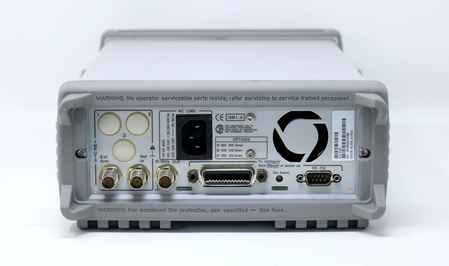 HP / Agilent 53132A 225 MHz 12 digits/s Frequency Counter/Timer. Option 030
