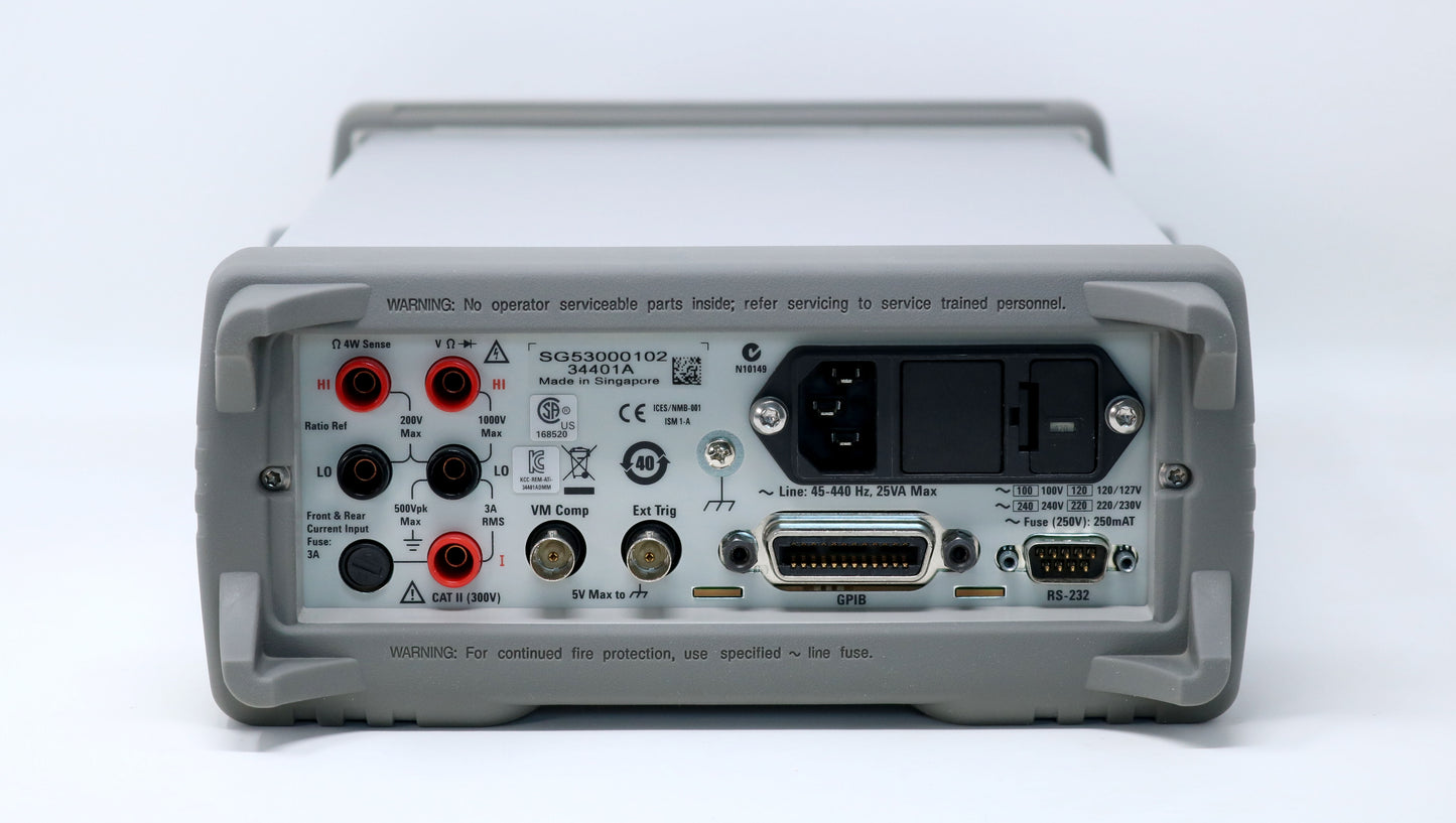 HP / Agilent 34401A Digital Multimeter, 6½ Digit Tested & Spot-on. Very Clean (0102)
