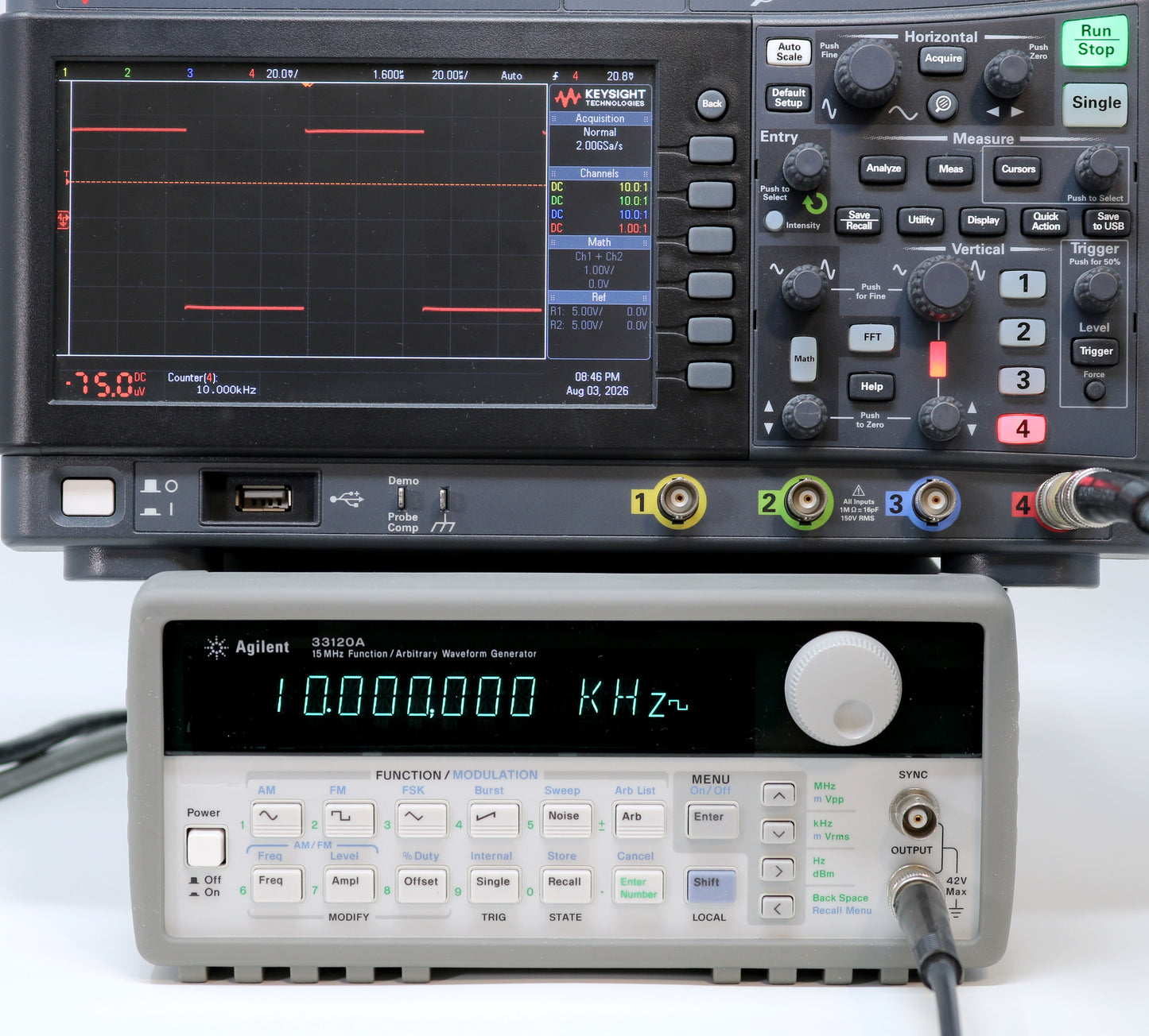 HP / Agilent 33120A 15 MHz Function / Arbitrary Waveform Generator. Very clean