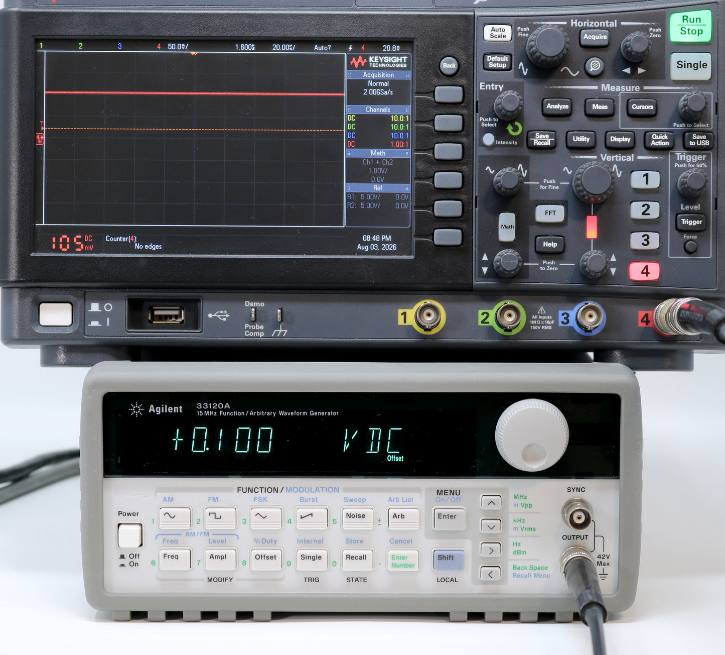 HP / Agilent 33120A 15 MHz Function / Arbitrary Waveform Generator. Very clean