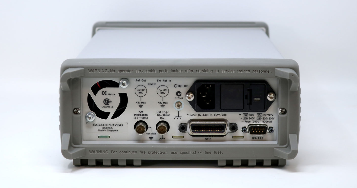 HP / Agilent 33120A 15 MHz Function / Arbitrary Waveform Generator. Very clean